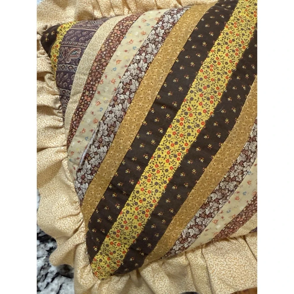 Handmade Quilted Patchwork Pillow 16